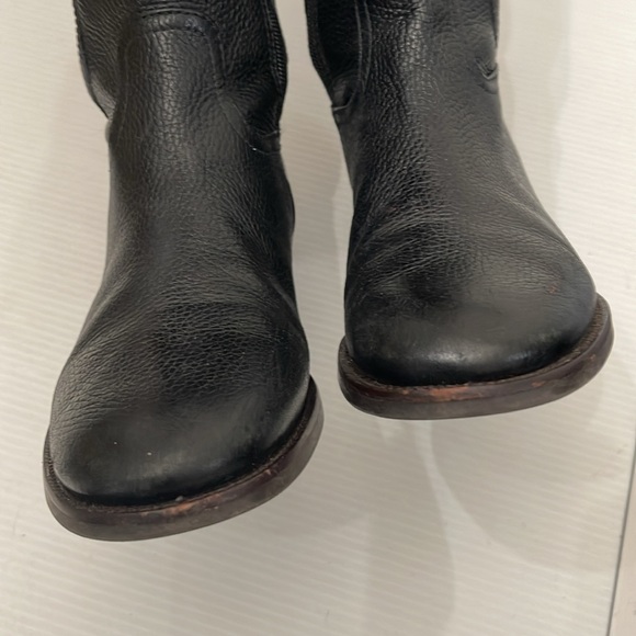TORY BURCH ALAINA BLACK PEBBLED LEATHER BOOTS WOMENS SIZE 8M - Picture 7 of 16